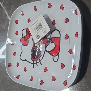 HELLO KITTY VALENTINES MELAMINE 4 SETS OF PLATES NWT